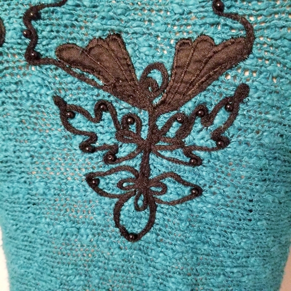 Vintage 80's retro glam sweater blouse - Picture 5 of 6